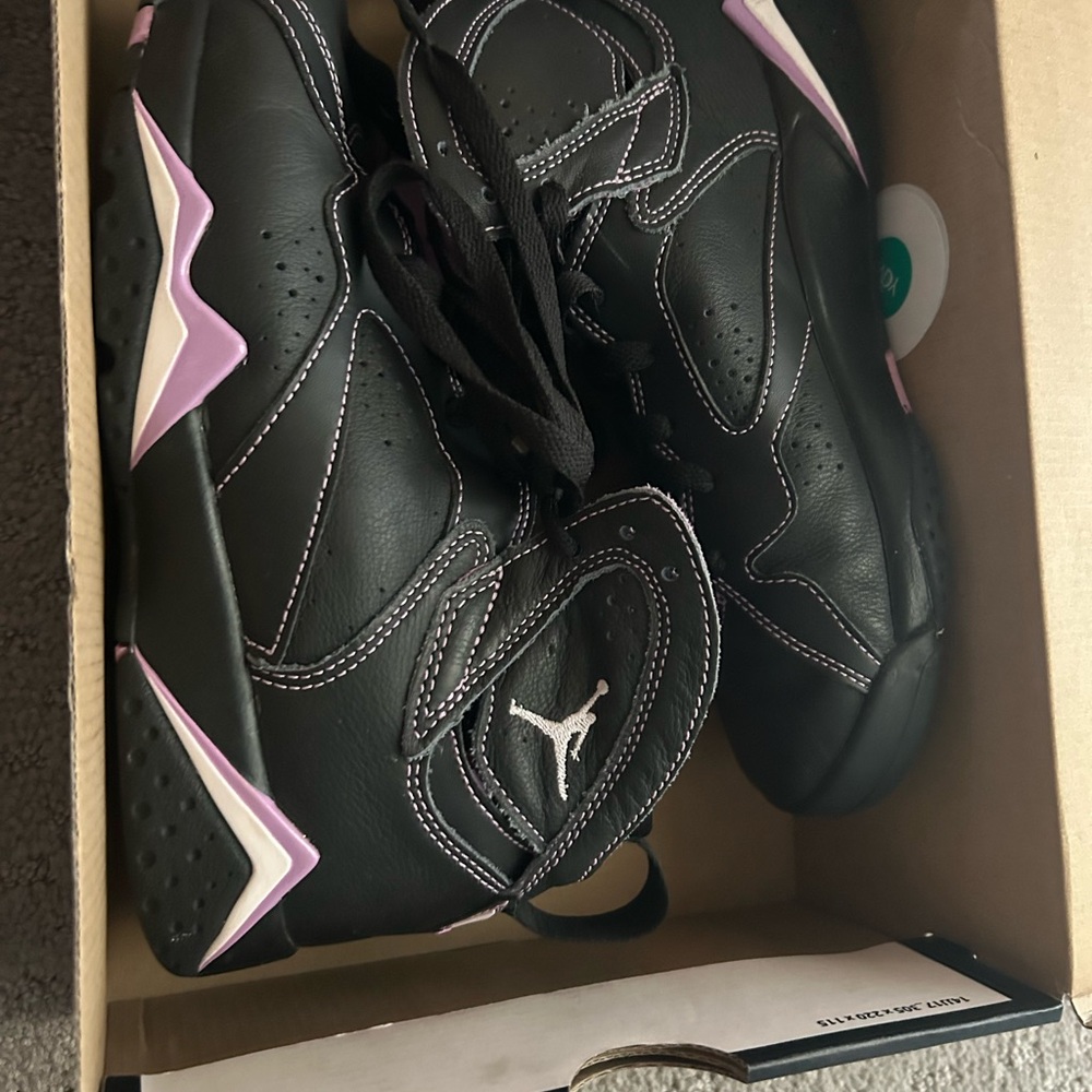 Jordan Kids Black and Pink Sneakers